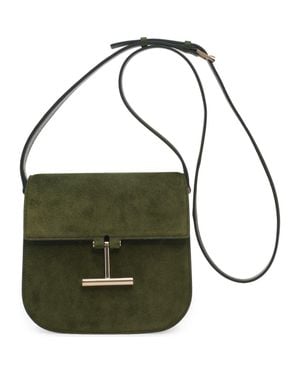 Tom Ford Mini Suede Crossbody Bag - Green