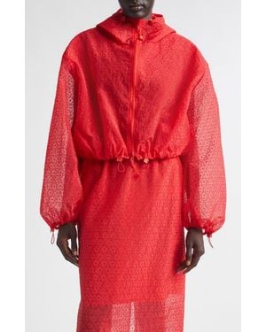Cecilie Bahnsen Aisha Windflower Embroidered Sheer Organza Jacket