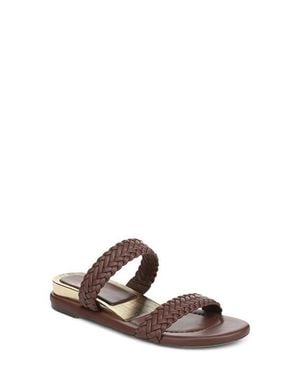 Sarto Maggie Two-Strap Wedge Sandal - Brown