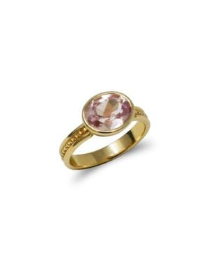 Anzie Classique Oval Dew Drop Ring - Metallic