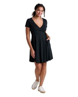 Toad & Co. Freesia Wrap Short Sleeve Dress - Black