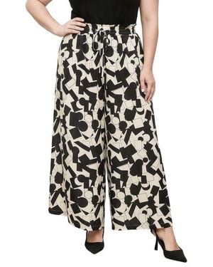 Standards & Practices Drawstring Waist Wide Leg Pants - Black