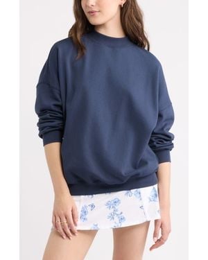 BP. Mock Neck Sweatshirt - Blue