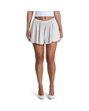 Naked Wardrobe Cotton & Linen Shorts - White