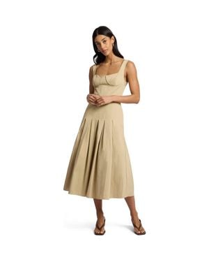 Onia Sweetheart Pleated Dress - Natural