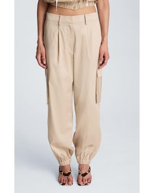 Kenneth Cole Pleat Front Jogger Pants - Natural