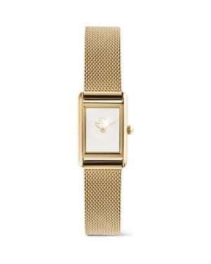 Daniel Wellington Bound Mini Tank Mesh Strap Watch, 17Mm X 26Mm - Metallic