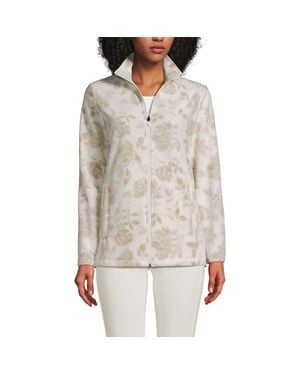 Lands' End Anyweather Fleece Full Zip Jacket - White