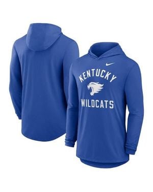 Nike Kentucky Wildcats Classic Arch Tri-Blend Long Sleeve Hoodie T-Shirt - Blue