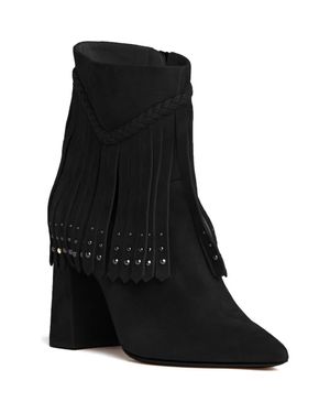Beautiisoles Tal Fringe Bootie - Black