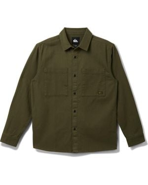 Quiksilver Herson Cotton Twill Buton-Up Overshirt - Green