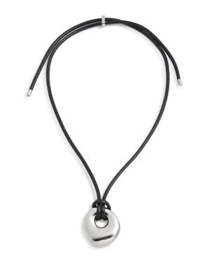 Open Edit Pendant Slider Necklace - Black