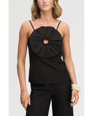Sam Edelman 3D Flower Camisole - Black