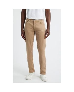 Brax Cadiz Straight Leg Stretch Twill Pants - Natural