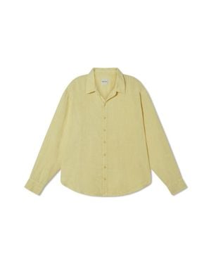 VIR VITA Cecile Oversized Linen Shirt - Yellow