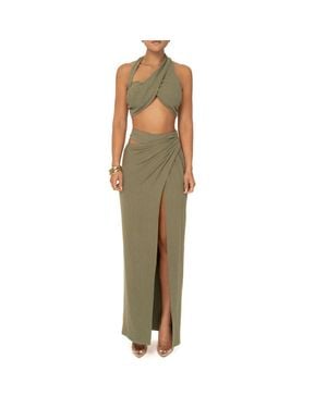 JLUXLABEL New Age Crop Top & Skirt Set - Green