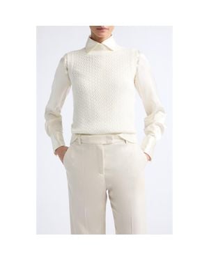 Eleventy Cashmere Sweater Vest - White