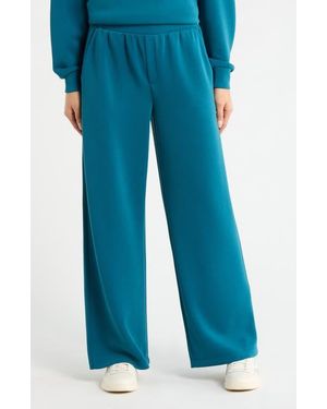 Zella Ultra Soft High Waist Straight Leg Pants - Blue
