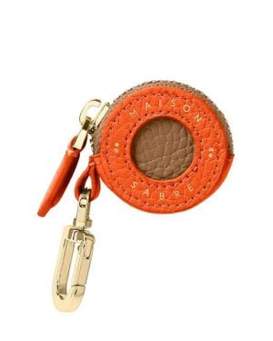 Maison De Sabre Leather Airtag Charm - Orange