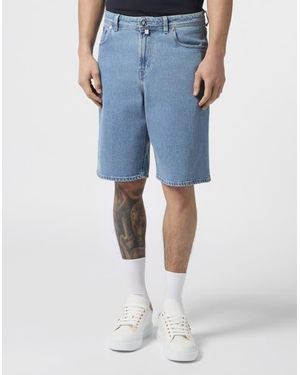 Billionaire Denim Shorts Bb Signature - Blue
