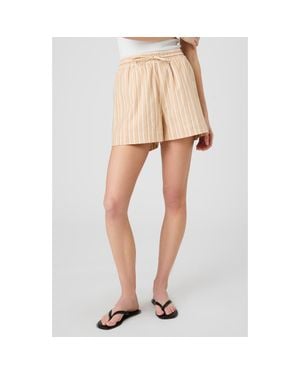 French Connection Tie Waist Shorts - Natural