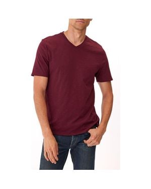Threads For Thought V-Neck Organic Cotton T-Shirt - Purple