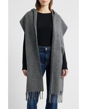 Rag & Bone Amy Hooded Scarf - Gray