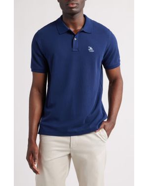 Tom & Teddy Short Sleeve Pima Cotton Piqué Polo - Blue