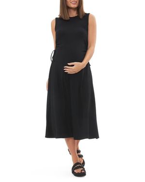 Ripe Maternity Carol Rib A-Line Dress - Black