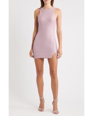 Jump Apparel Rhinestone Detail Back Cutout Body-Con Minidress - Pink