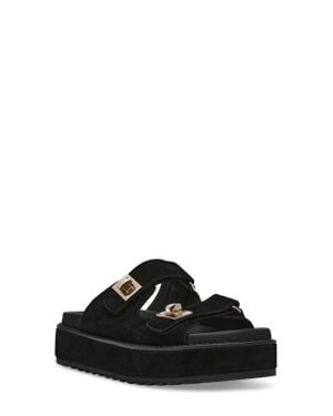 Steve Madden Bigschmona Platform Slide Sandal - Black