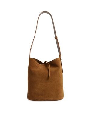 LIE STUDIO Norma Leather Bucket Tote - Brown