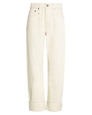 R13 Cuffed X-Boyfriend Jeans - White