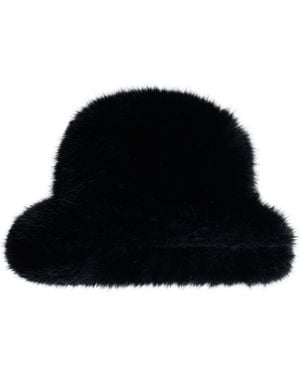 Naked Wardrobe Oversize Faux Fur Bucket Hat - Black