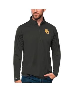 Antigua Baylor Bears Tribute Quarter-Zip Top - Gray