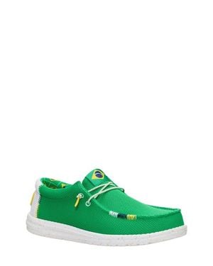HEYDUDE Wally Lace-Up Shoe - Green