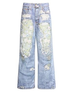 Acne Studios 1981 Trompe L'Oeil Wide Leg Jeans - Blue