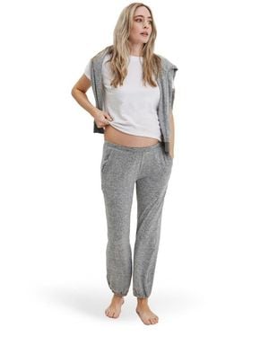 Nom Maternity Wren Under-The-Belly Maternity Sweatpants - Gray