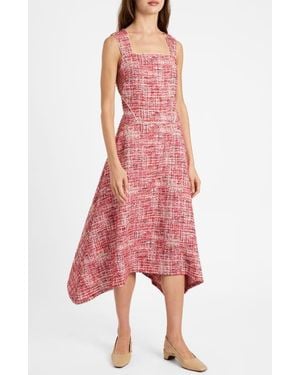 Santorelli Enza Midi Sleeveless Handkerchief Dress - Pink