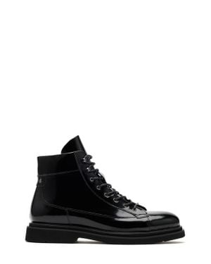 MARC NOLAN Aiden Water Repellent Patent Leather Boot - Black