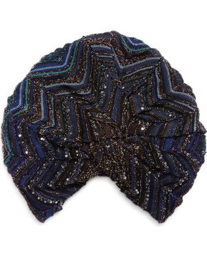 Missoni Sequin Knit Head Wrap - Blue