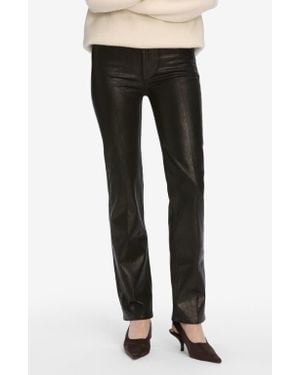 FRAME Le Sleek High Waist Ankle Straight Leg Jeans - Black