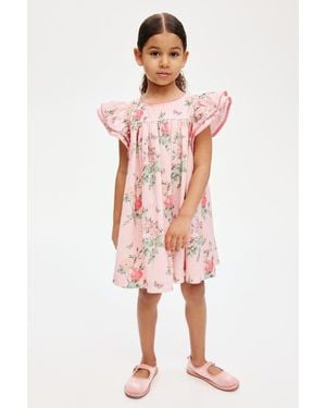 H&M Cotton Seersucker Dress - Pink