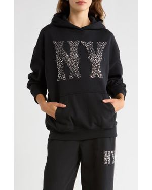 PacSun Ny Rhinestone Cotton Blend Hoodie - Black