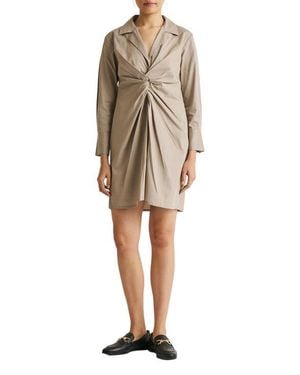 REISTOR Front Twist Dress - White