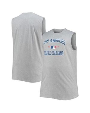 Profile Heathered 2022 Mlb All-Star Game Big & Tall Sleepwear Muscle Tank Top - Gray