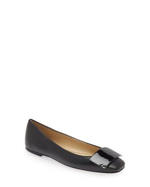 Bells & Becks Emma Ballerina Flat With Tab - White