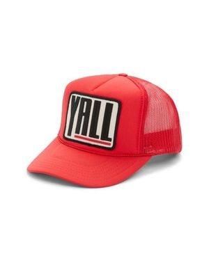 Friday Feelin Y'All Patch Trucker Hat - Red