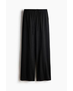 H&M Wide Drawstring Pants - Black