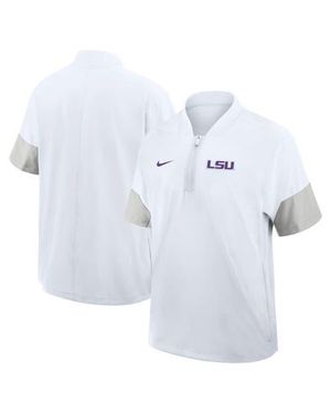 Nike Lsu Tigers 2025 Sideline Short Sleeve Quarter-Zip Coach Jacket - Blue